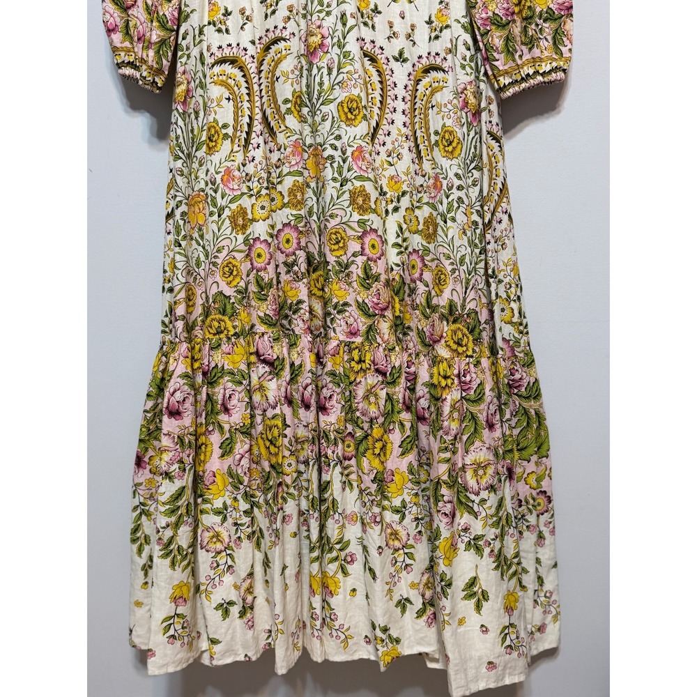 NWT A Loves A Cottagecore Linen Dress Size Large Boho Romantic Prairiecore - Picture 2 of 8